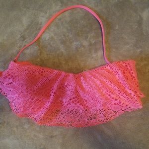 Coral Bandeau Bikini Top